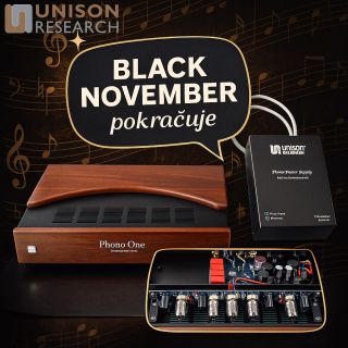 Unison Research Phono One – Čistý analogový zážitek s Black November cenou Gramofonní předzesilovač Unison Research Phono...